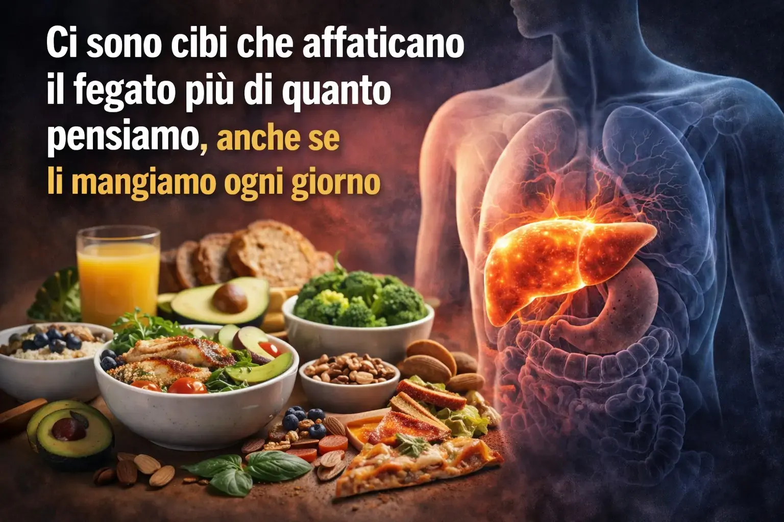 Il fegato che non proteggiamo: i cibi di ogni giorno