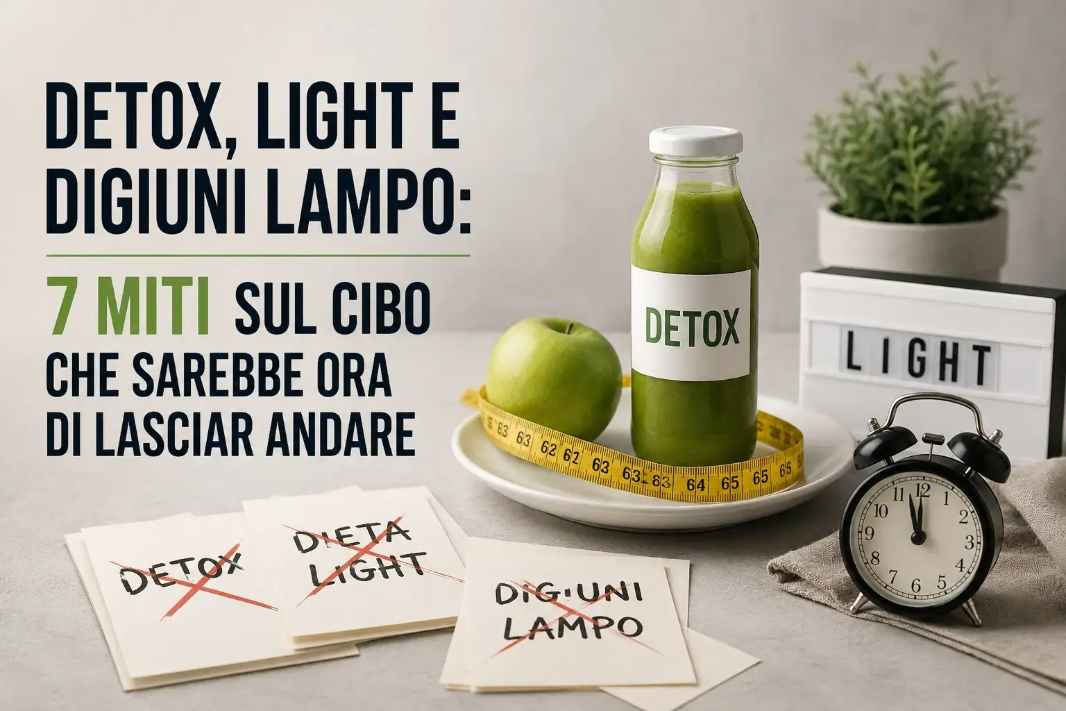 Detox, light, digiuni: 7 miti sul cibo da posare dopo i 40
