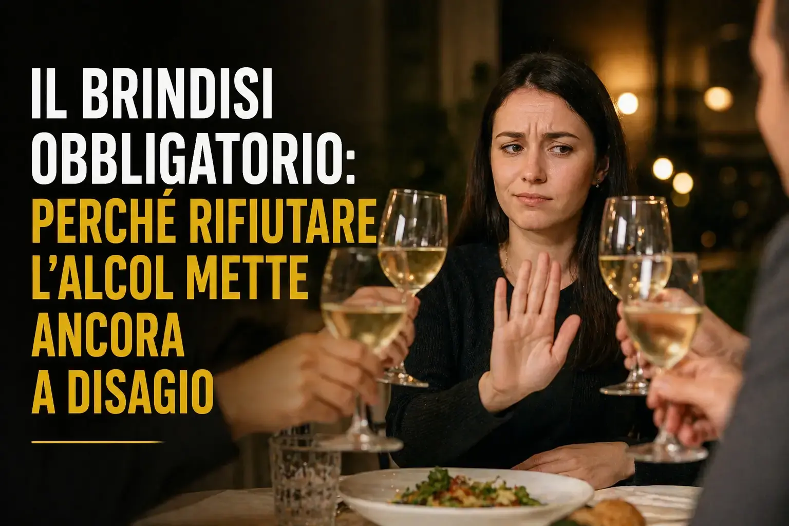 Il brindisi obbligatorio: il no all'alcol mette a disagio