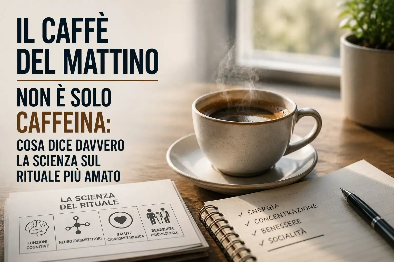Il caffè del mattino: non solo caffeina, dice la scienza