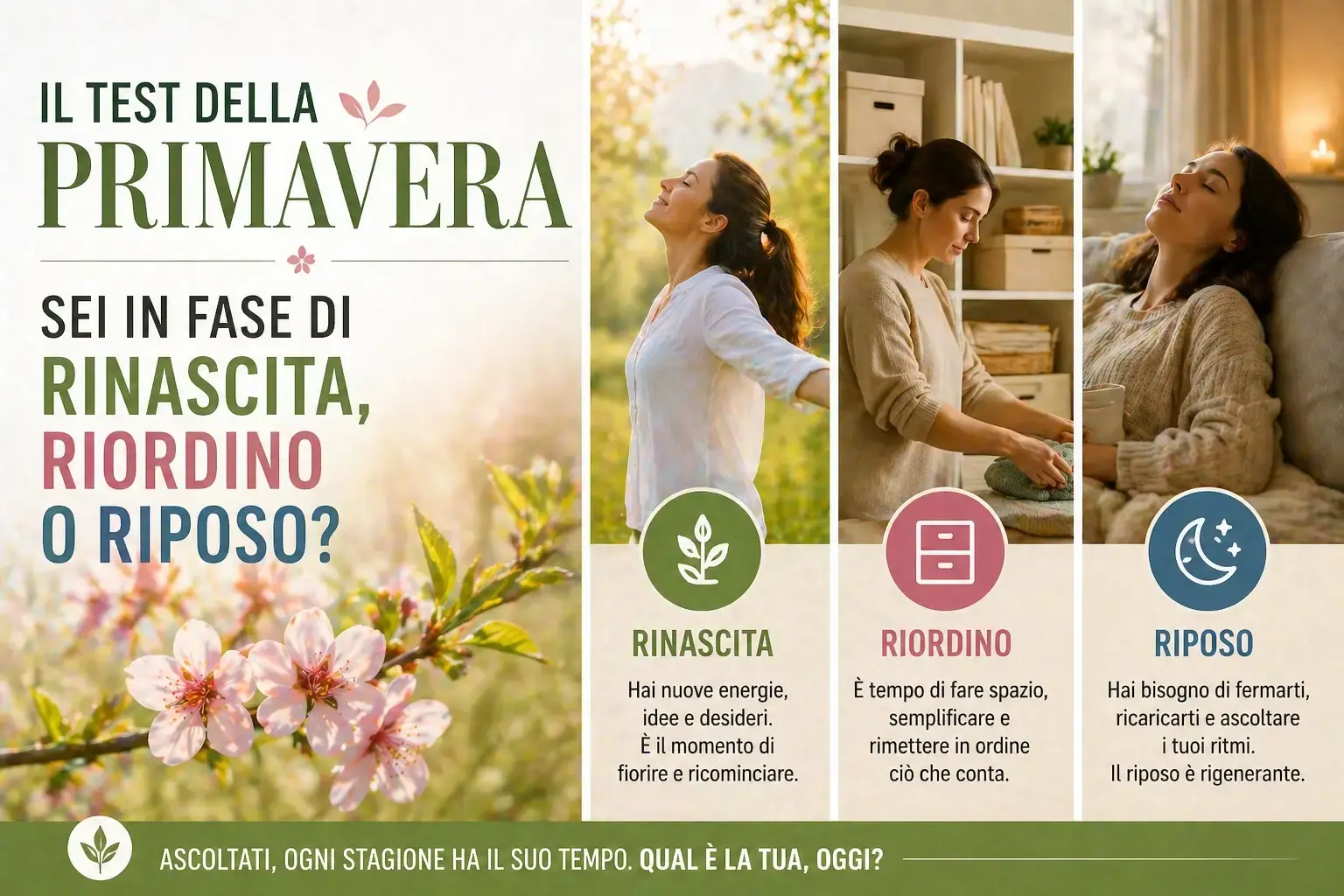 Test della primavera: sei in rinascita, riordino o riposo?