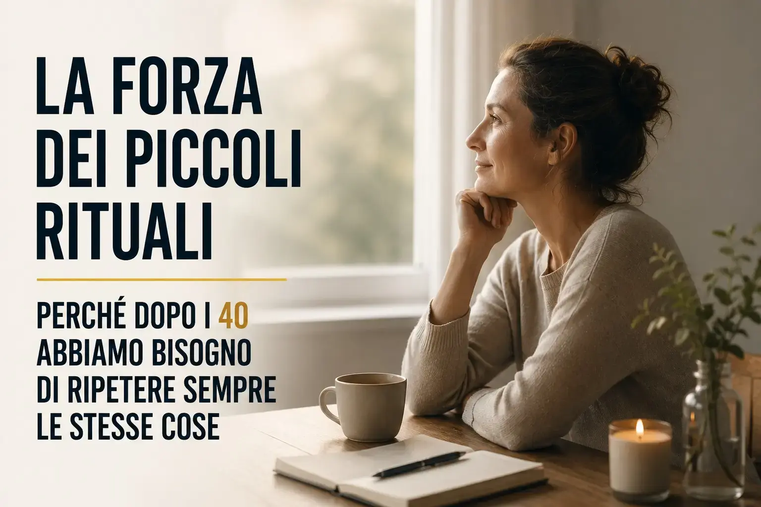 Piccoli rituali dopo i 40: perché ripetere ci tiene insieme
