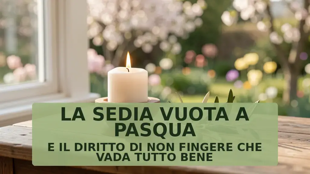 La sedia vuota a Pasqua, e il diritto di non fingere che vada tutto bene