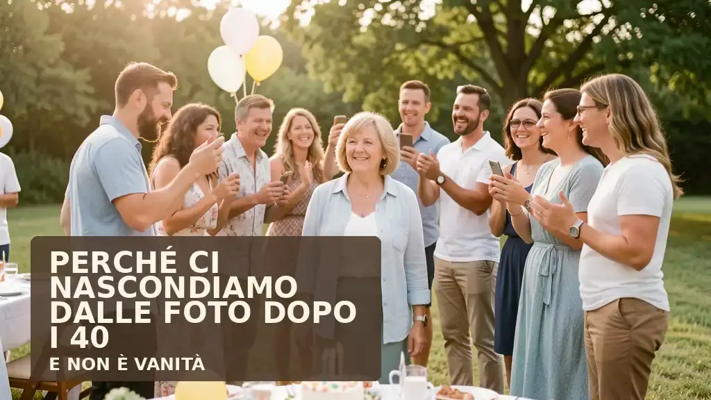 Perché ci nascondiamo dalle foto dopo i 40: non è vanità