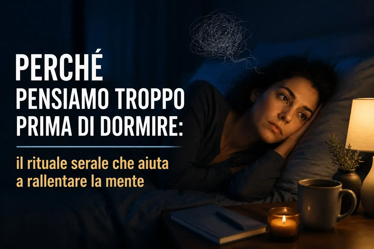 Pensieri prima di dormire: il rituale serale che aiuta