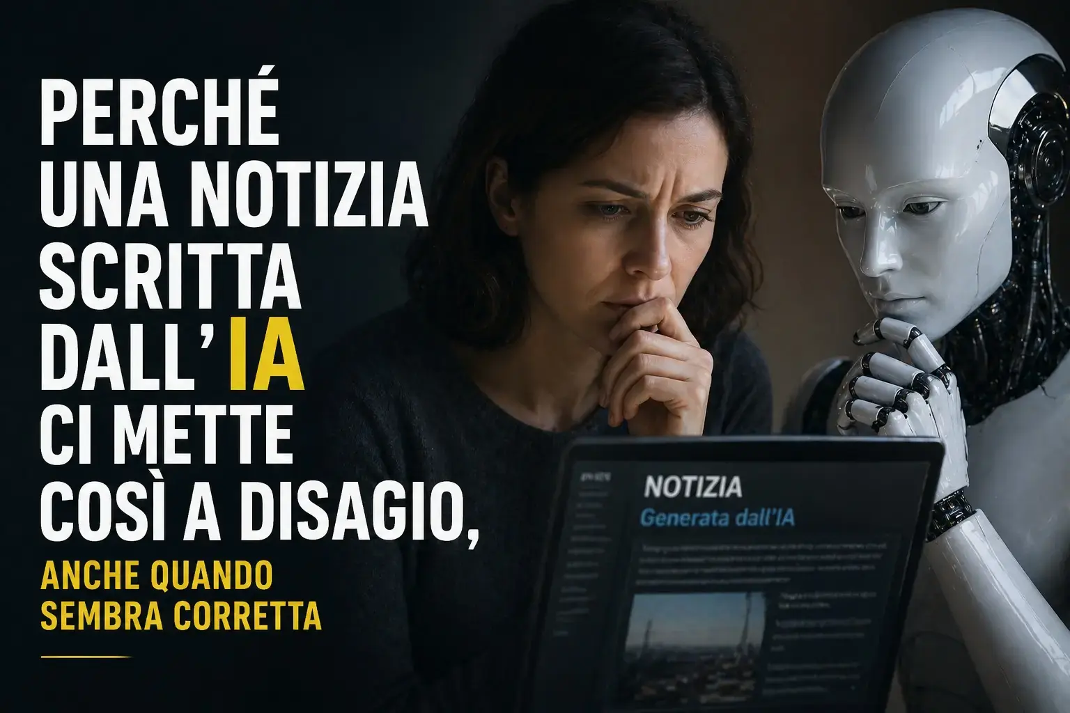 Perché una notizia scritta dall'IA ci mette a disagio