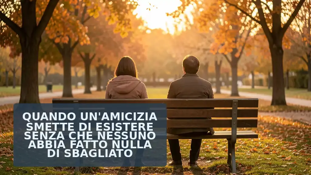 Quando un'amicizia svanisce senza che nessuno sbagli