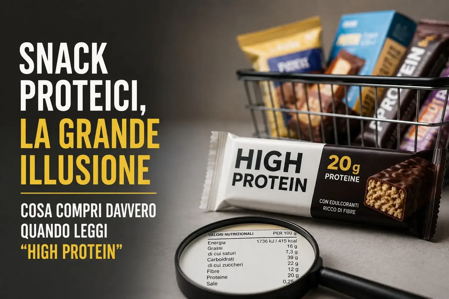 Snack proteici: cosa compri davvero al supermercato?